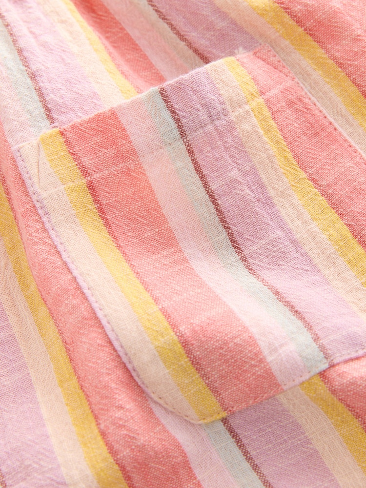 Pastel Stripe Shirt Collar Playsuit (3mths-7yrs) - Image 4 of 4