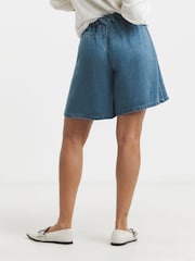 Simply Be Blue Bermuda Denim Shorts With Tencel TM Lyocell - Image 2 of 4