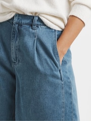 Simply Be Blue Bermuda Denim Shorts With Tencel TM Lyocell - Image 3 of 4