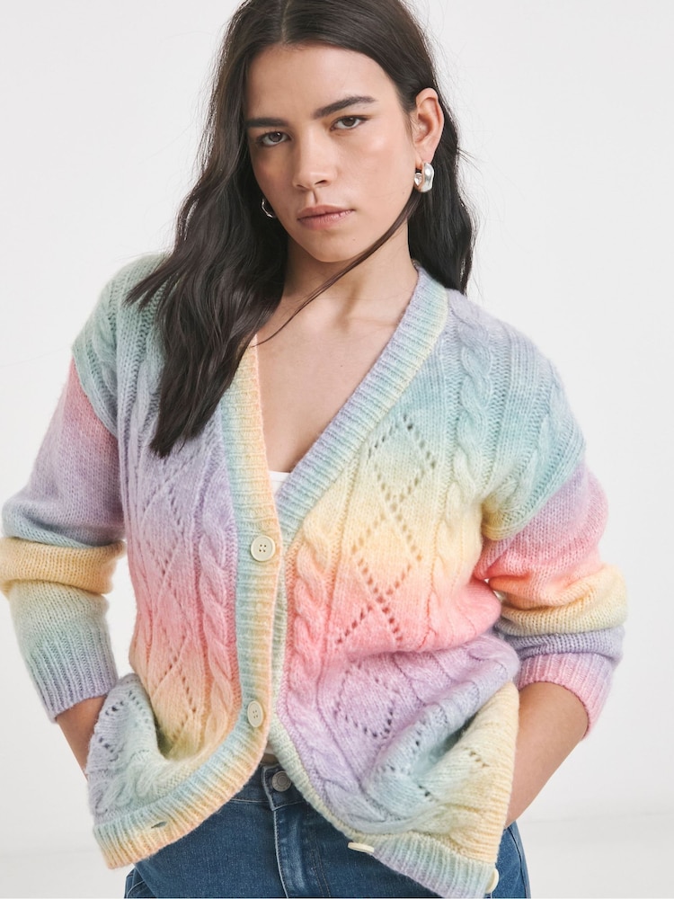 Simply Be Pointelle Knit Cardigan - Imagen 1 de 4 Simply Be Pointelle Knit Cardigan - Imagen 1 de 4