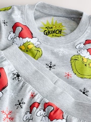 Green/Grey Grinch Single Jogger Xmas Pyjamas (3-16yrs) - Image 4 of 4