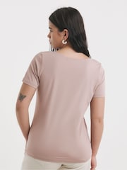 Simply Be White Short Sleeve Slash Neck 100% Cotton T-Shirt 3 Pack - Image 2 of 4