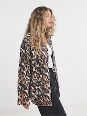 Simply Be Leopard Print Utility Jacket - Image 2 of 4