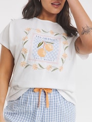 Simply Be Gingham Print 100% Cotton Pyjamas Set - صورة 3 من 4
