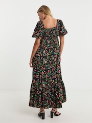 Simply Be Black Poplin Maxi 100% Cotton Dress - Image 3 of 6