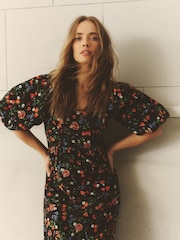Simply Be Black Poplin Maxi 100% Cotton Dress - Image 6 of 6