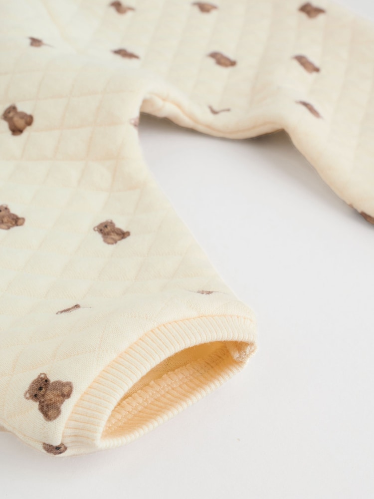 Neutral Bear Baby Quilted Sweat and Joggers Set (0mths-2yrs) - Image 15 of 15