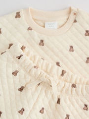Neutral Bear Baby Quilted Sweat and Joggers Set (0mths-2yrs) - Image 8 of 15