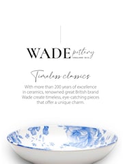 Wade Set of 4 Blue Floral Pattern Pasta Bowls - Image 3 of 3