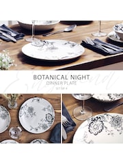 Wade Set of 4 Black Botanical Night Dinner Plates - Image 2 of 8