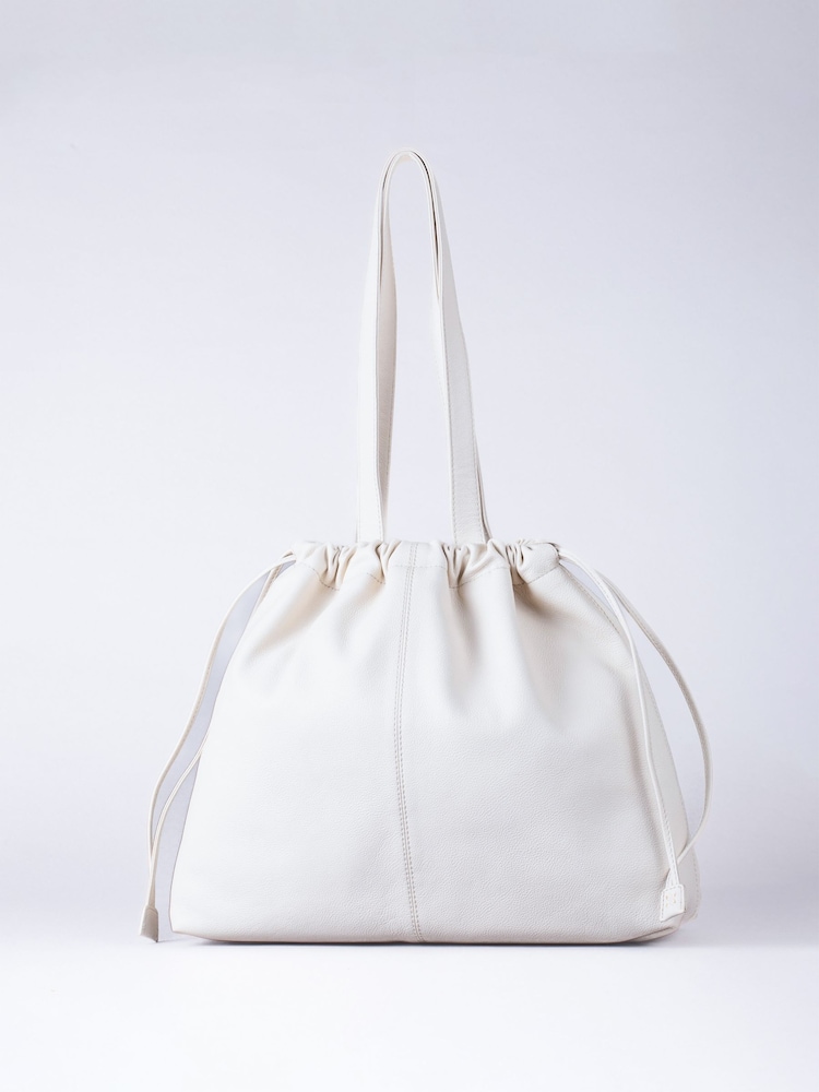 Lakeland Leather Parchment Eskrigg Drawstring Tote Bag - Image 1 of 5