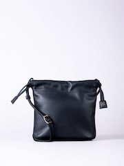 Lakeland Leather Black Eskrigg Drawstring Cross-Body Bag - Image 2 of 5