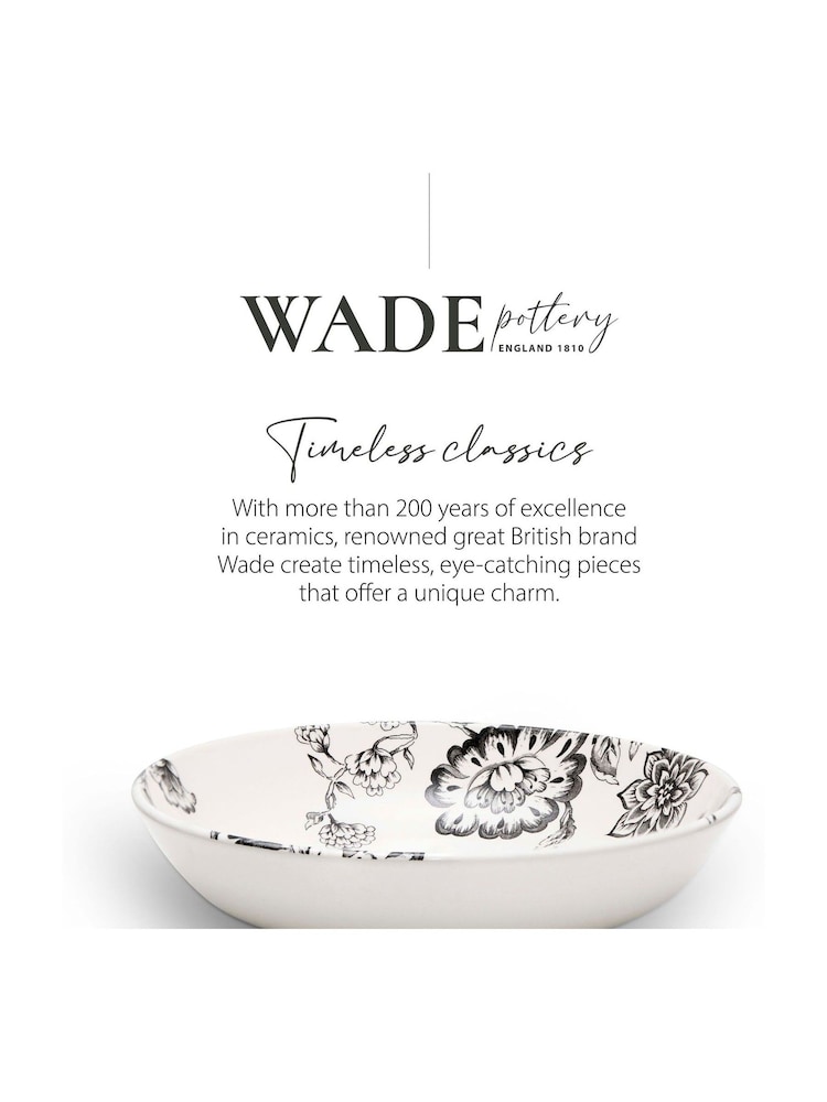 Wade Set of 4 Black Botanical Night Pasta Bowls - Image 3 of 3