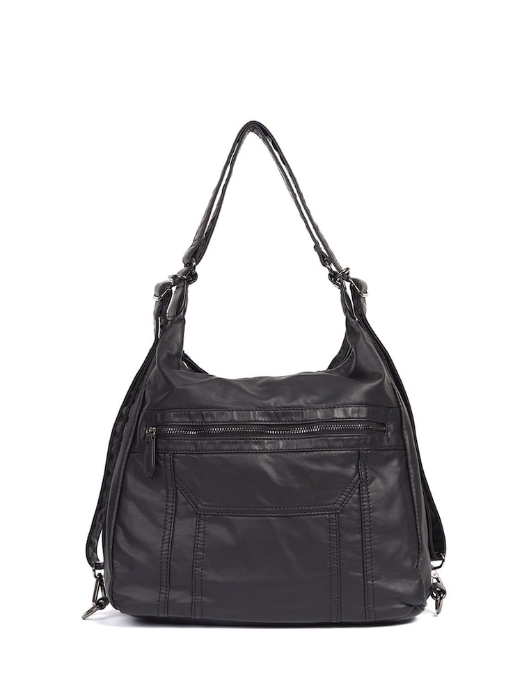 Pavers Black Convertible Shoulder Bag Backpack - Image 2 of 3