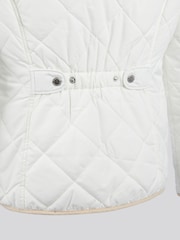 U.S. Polo Assn Cream Womens Quilted Collared Jacket - Image 6 of 6