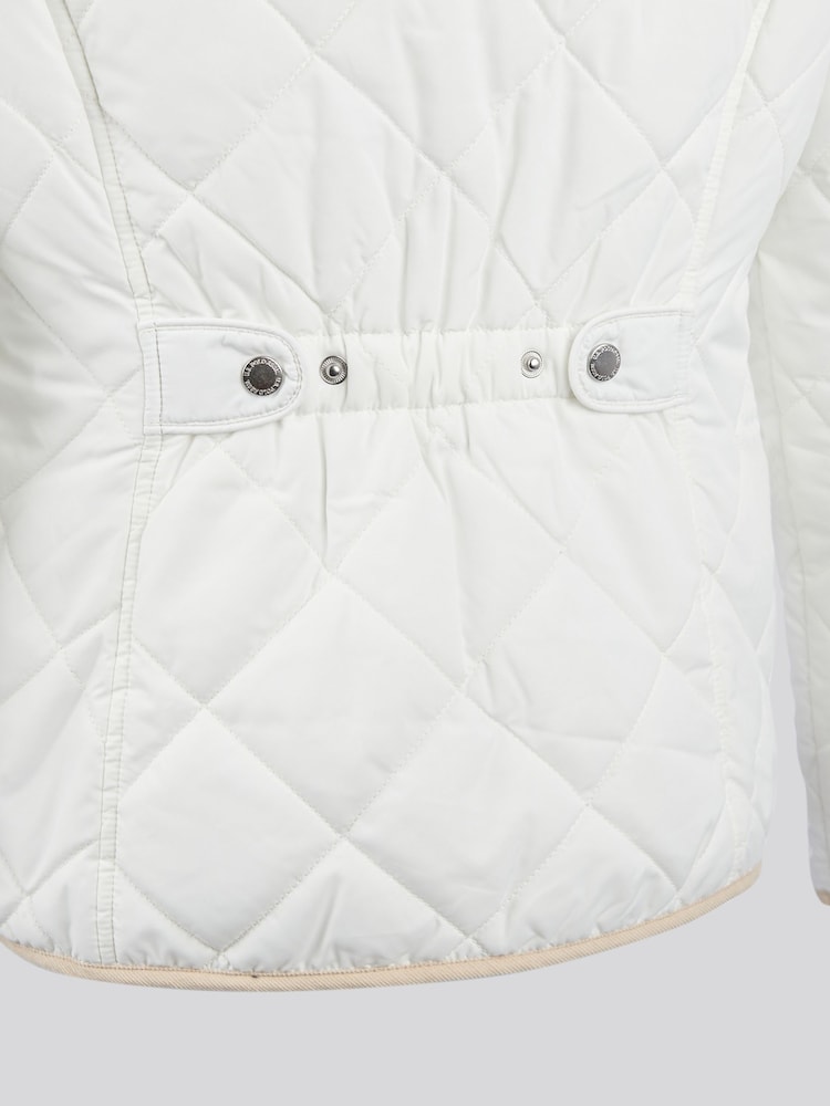 U.S. Polo Assn Cream Womens Quilted Collared Jacket - Image 6 of 6