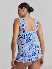 Simply Be Blue Magisculpt Cap Sleeve Swimdress - Image 3 of 4