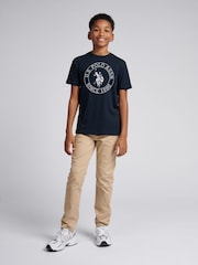 U.S. Polo Assn. Sky Blue Circle Print T-Shirt - Image 6 of 7