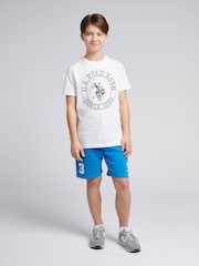 U.S. Polo Assn. White Boys 100% Cotton Circle Print T-Shirt - Image 3 of 8