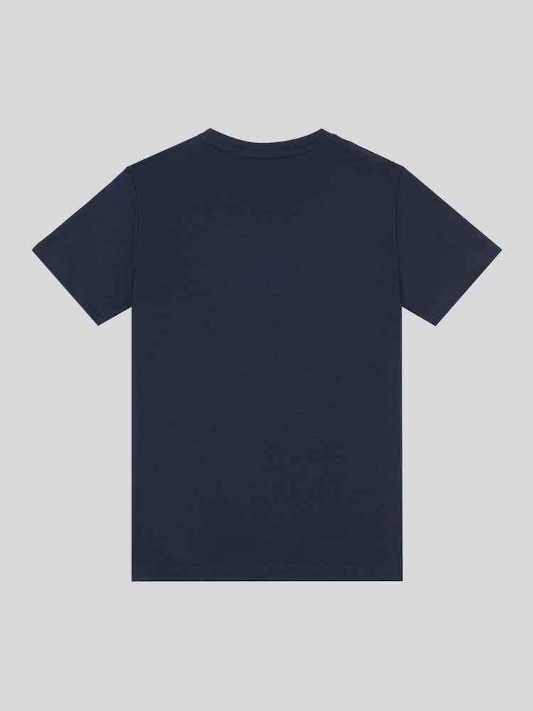 U.S. Polo Assn Light Blue Boys Double Horsemen Graphic Print 100% Cotton T-Shirt - Image 2 of 3