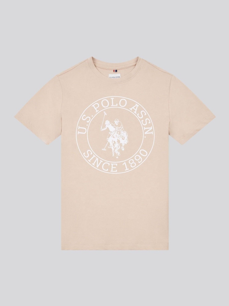 U.S. Polo Assn. Natural Boys 100% Cotton Circle Print T-Shirt - Image 4 of 6