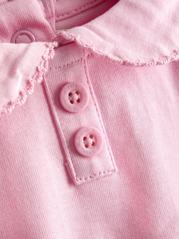 JoJo Maman Bébé Pink 2-Pack Ditsy Floral Peter Pan Bodies - Image 7 of 7 JoJo Maman Bébé Pink 2-Pack Ditsy Floral Peter Pan Bodies - Image 7 of 7