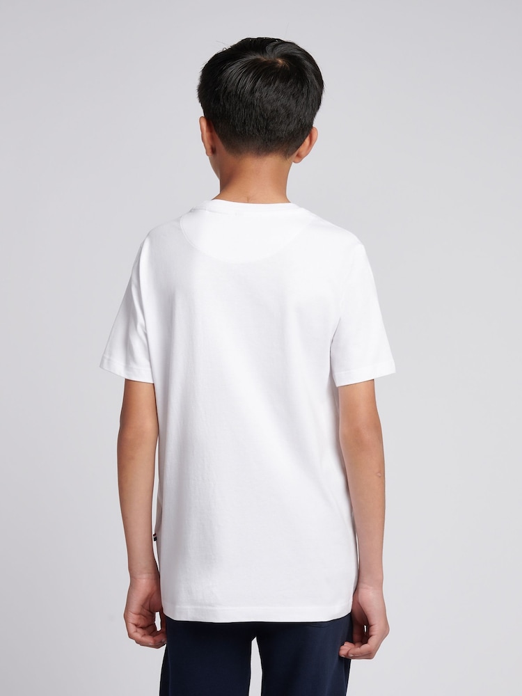Blanco - U.S. Polo Assn Boys Double Horsemen Graphic Print 100% Cotton T-Shirt - Imagen 2 de 8 Blanco - U.S. Polo Assn Boys Double Horsemen Graphic Print 100% Cotton T-Shirt - Imagen 2 de 8