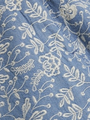 River Island Blue Embroidered Lace Cotton Shirt - Image 4 of 4