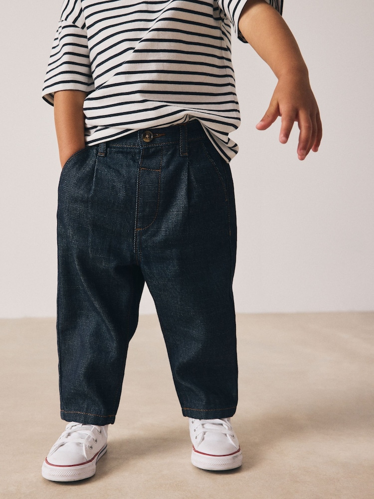 Rinse Wash Pleat Front Jeans (3mths-7yrs) - Image 1 of 7 Rinse Wash Pleat Front Jeans (3mths-7yrs) - Image 1 of 7