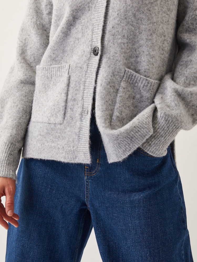 Monsoon Grey Clay Collar Cardigan - Image 4 of 5