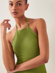 Monsoon Green Alina Scallop Halter Swimsuit - Image 2 of 4
