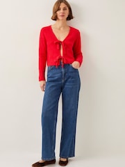 Monsoon Red Tina Tie Front Cardigan - Image 2 of 6
