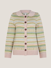 Monsoon Green Fawn Fair Isle Pattern Cardigan - Image 5 of 5