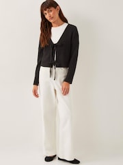 Monsoon Black Tina Tie Front Cardigan - Image 2 of 5
