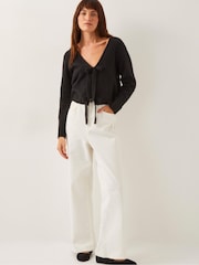 Monsoon Black Tina Tie Front Cardigan - Image 5 of 5