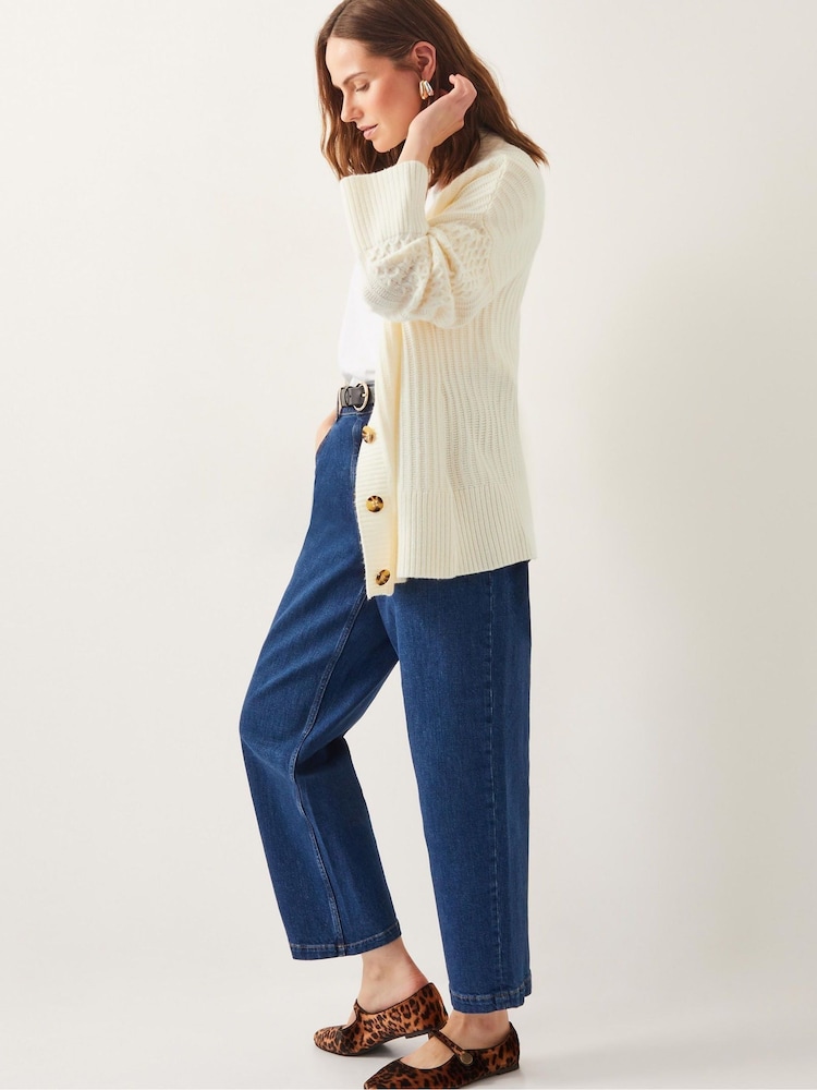 Monsoon Natural Opal Oversized Knit Cardigan - Image 1 of 2 Monsoon Natural Opal Oversized Knit Cardigan - Image 1 of 2