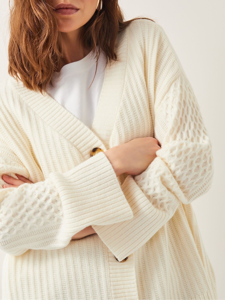 Monsoon Natural Opal Oversized Knit Cardigan - Image 2 of 2