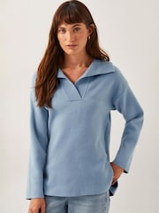 Monsoon Blue Cherry Collar Jumper - Image 1 of 4