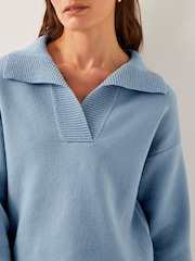 Monsoon Blue Cherry Collar Jumper - Image 4 of 4