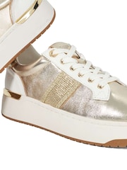 Dune London Gold Emeelia Gold Clip Lace Up Sport Trainers - Image 5 of 6
