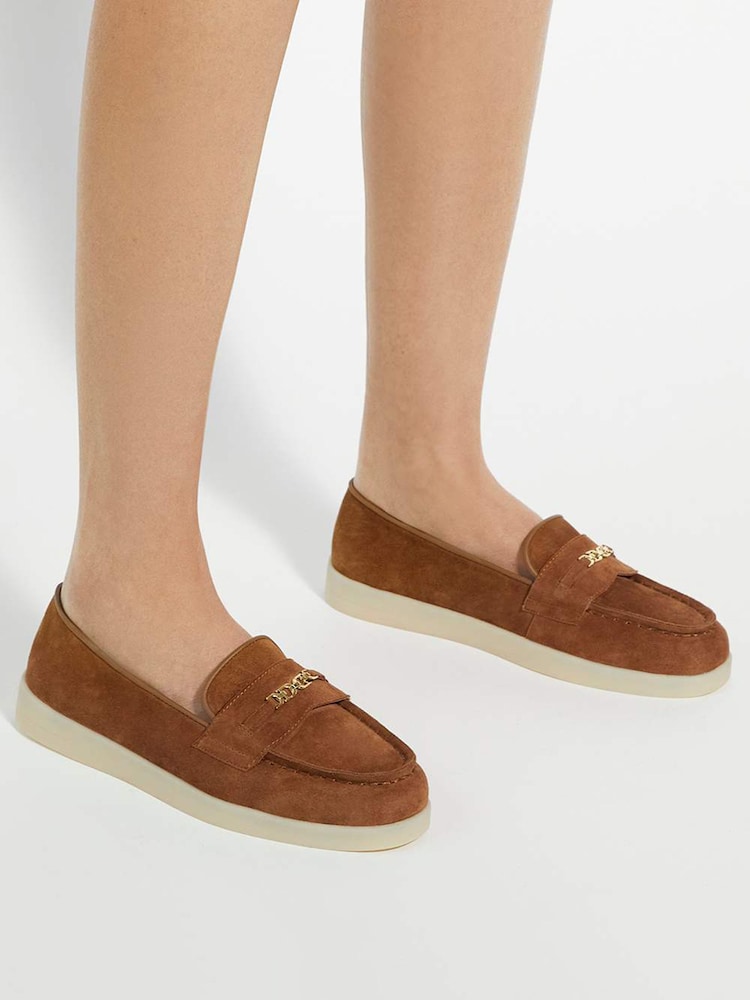 Lichtbruin - Dune London Graciela Suede Loafers - Image 6 of 6