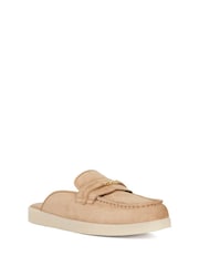 Dune London Cream Gracious Backless Branded Trim Loafers - Image 2 of 6