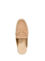 Dune London Cream Gracious Backless Branded Trim Loafers - Image 4 of 6