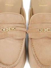 Dune London Cream Gracious Backless Branded Trim Loafers - Image 5 of 6