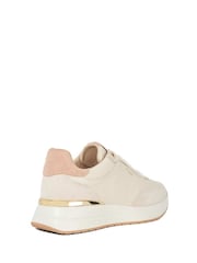 Dune London Cream Emotion Gold Clip Lace Up Runner Trainers - Image 3 of 5
