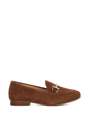 Dune London Red Wide Fit Glair Branded Snaffle Leather Trim Shoes - Image 2 of 6