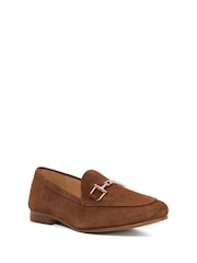 Dune London Red Wide Fit Glair Branded Snaffle Leather Trim Shoes - Image 3 of 6