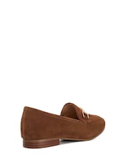 Dune London Red Wide Fit Glair Branded Snaffle Leather Trim Shoes - Image 4 of 6
