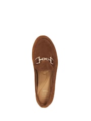 Dune London Red Wide Fit Glair Branded Snaffle Leather Trim Shoes - Image 5 of 6