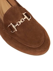 Dune London Red Wide Fit Glair Branded Snaffle Leather Trim Shoes - Image 6 of 6